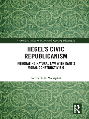 cover image of Hegel's Civic Republicanism
